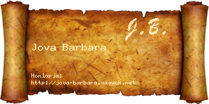 Jova Barbara névjegykártya