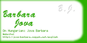 barbara jova business card